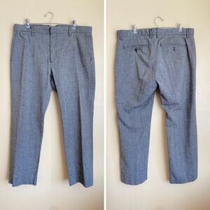 Goodfellow & Co. Gray 38x30 Straight Woven Dress Slacks Flat Front Belt Loops